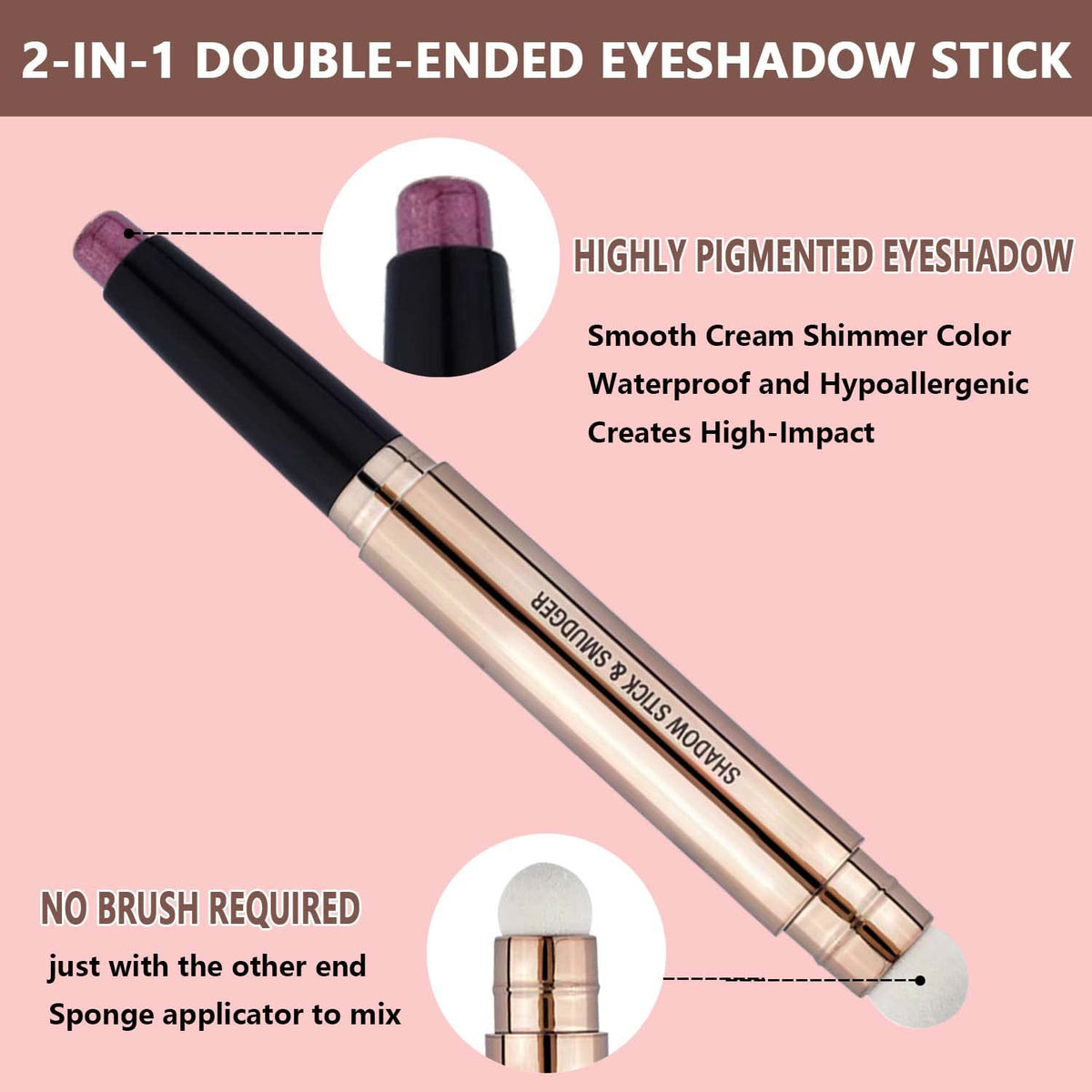 Romantic Red Eyeshadow Stick Makeup, Highlighter Matte Cream Eye Shadow Pencil, Waterproof
