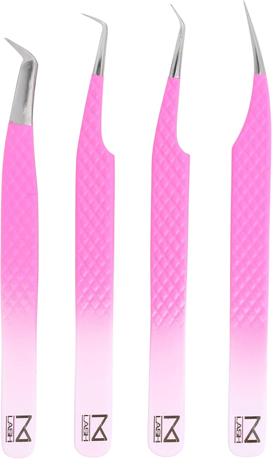 M LASH - V3 Tweezer Set Diamond Grip NANO Fiber Tip - Volume & Classic Eyelash Extensions