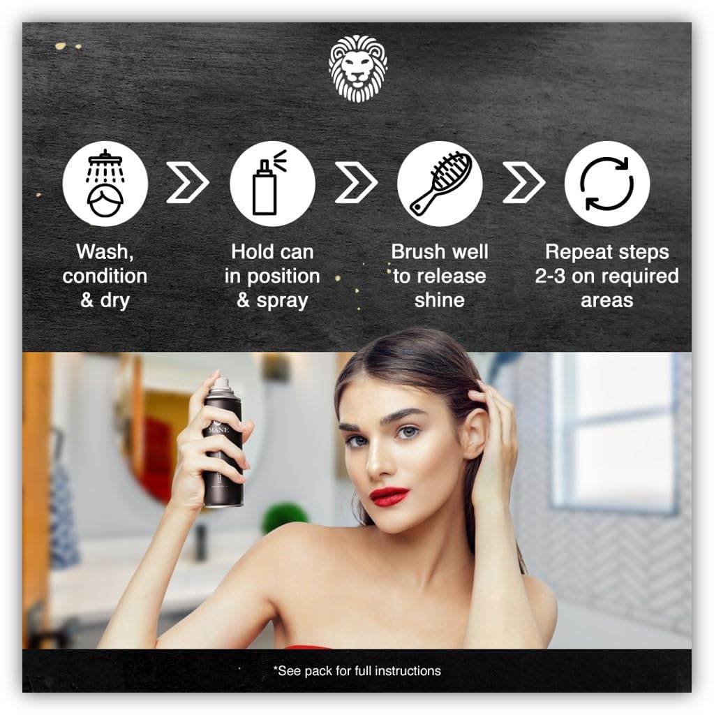 Hair Thickening Fiber Spray by Mane (100ml, Light Brown)