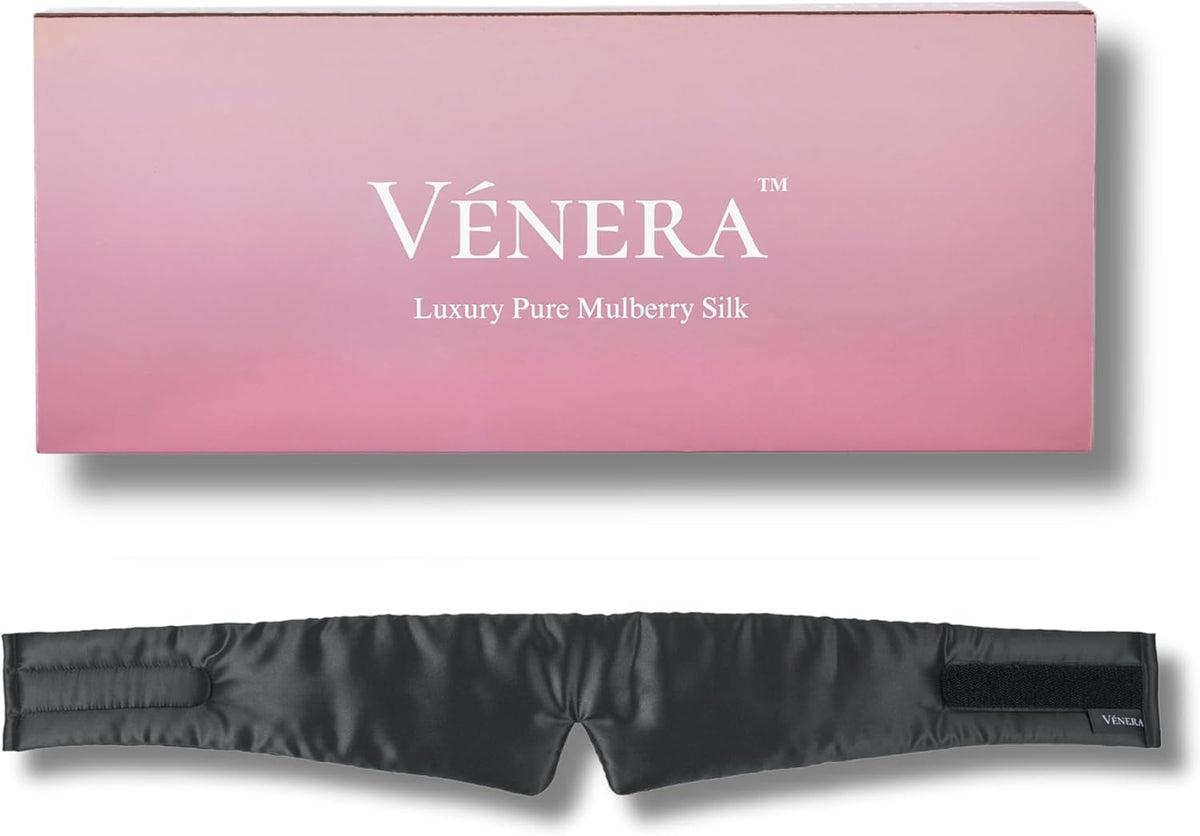 Silk Eye Mask - 100% Pure Mulberry 22 Momme Silk Sleep Mask, Adjustable Sleep Mask for Women and