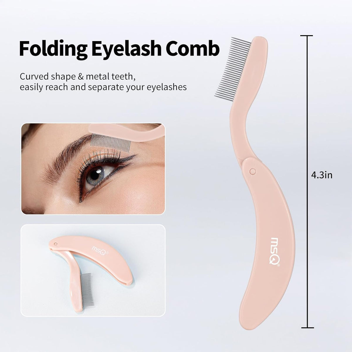 Eyelash Comb MSQ Eyelash Separator Tool Eyelash Comb Separator Folding Eyelash Brush Separator Lash