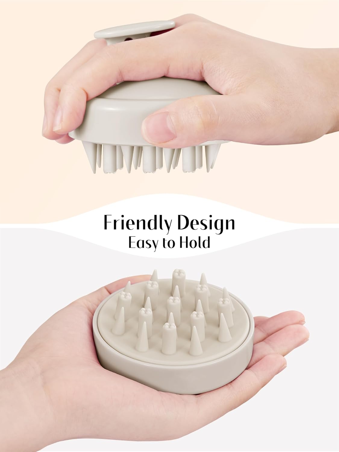HEETA Hair Scalp Massager Brush, Updated Hair Shampoo Brush, Wet & Dry Scalp Exfoliator with Soft