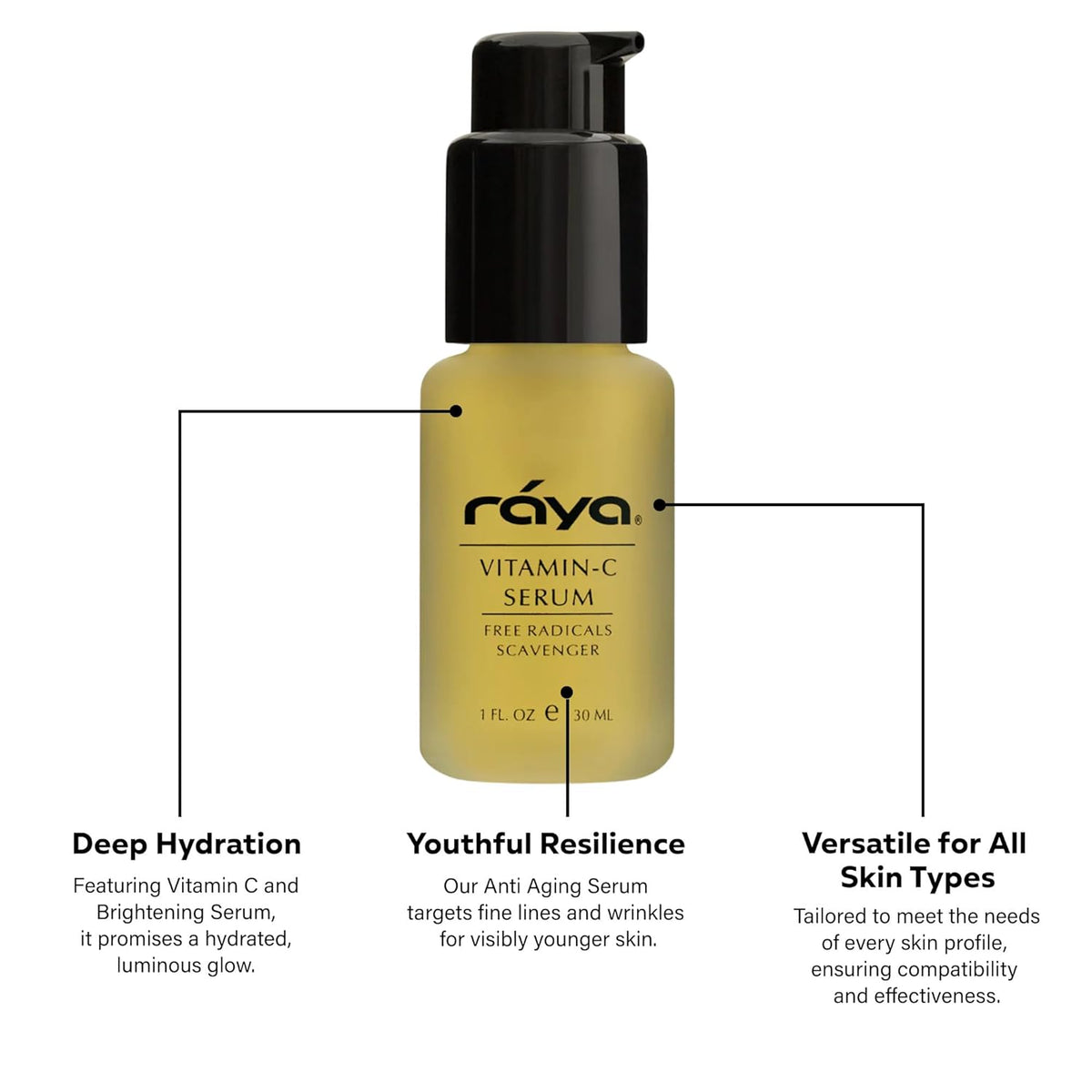 RAYA Advanced Anti-Aging Face Serum | Radiance-Boosting, Lightening Serum for All Skin Types |