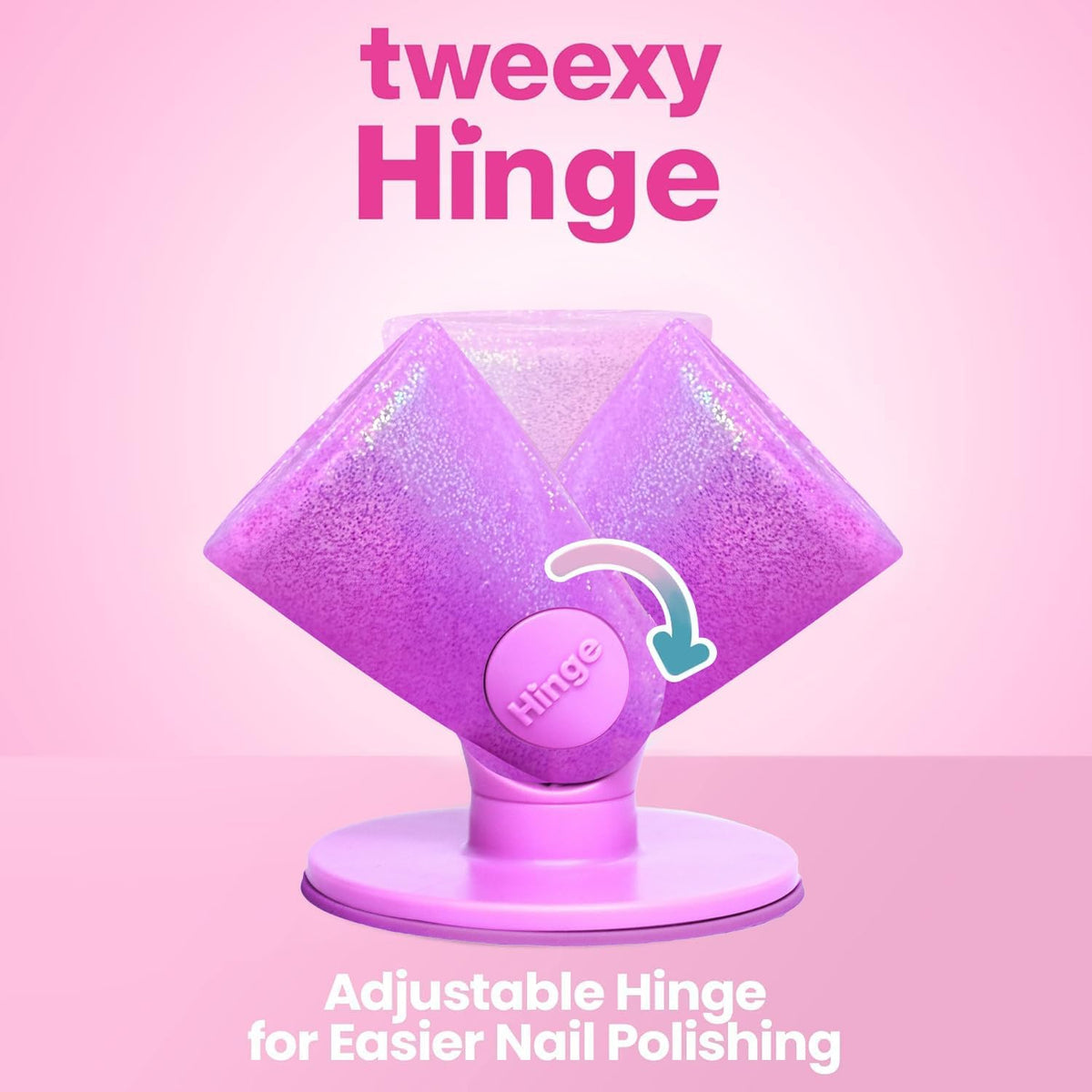 tweexy Hinge Untippable Nail Polish Bottle Holder | Anti-Spill Nail Polish Holder Stand, Tilted