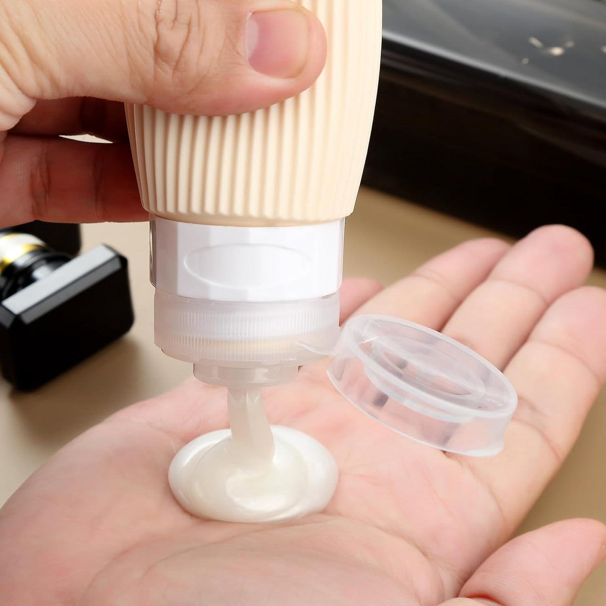 16 Pack Travel Bottles for Toiletries, 6oz Silicone, Leak Proof, Reusable, Oval, Perfect for