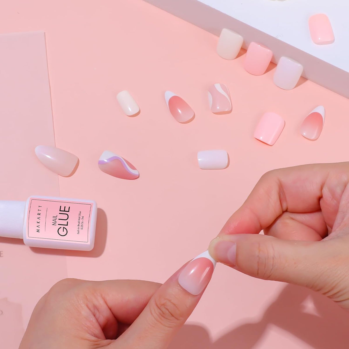 Makartt Super Strong Nail Glue for Press on Nails: Acrylic Nail Tips-Fake Nails-Salon Quality Brush