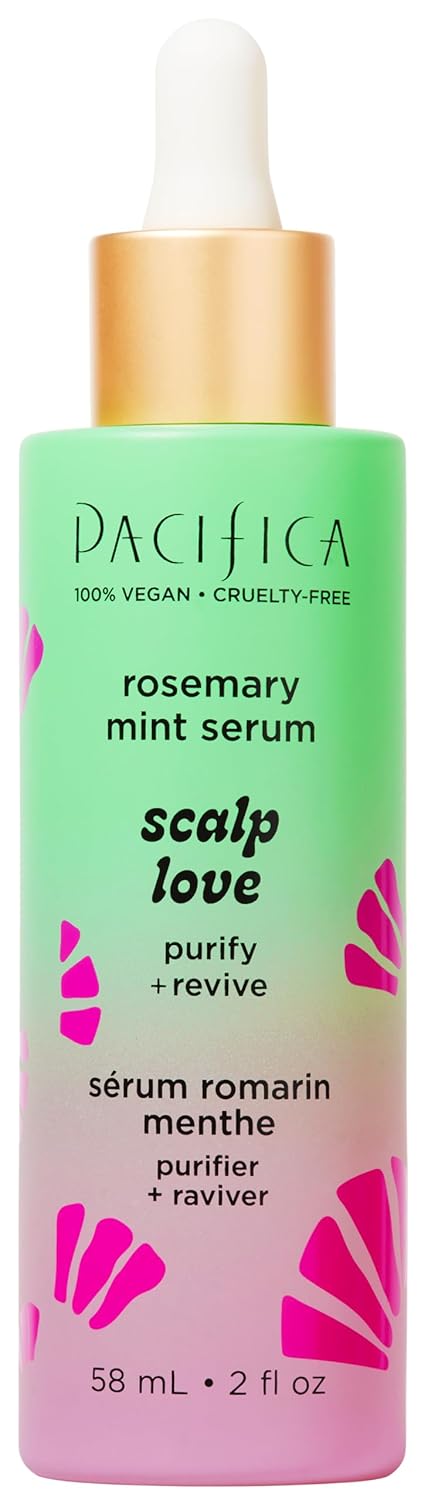 Pacifica Scalp Love Rosemary Mint Serum - Dry, Flaky, and Itchy Scalp Serum, Hydrating