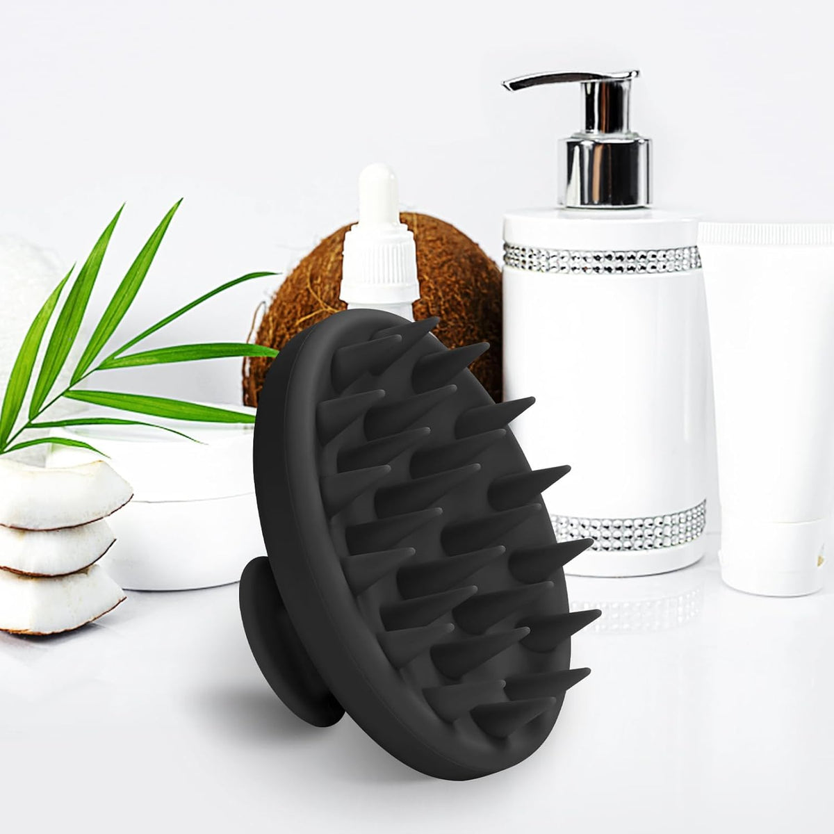 Silicone Scalp Massager, Scalp Scrubber for Hair Growth with Soft Bristles, Scalp Exfoliator Brush