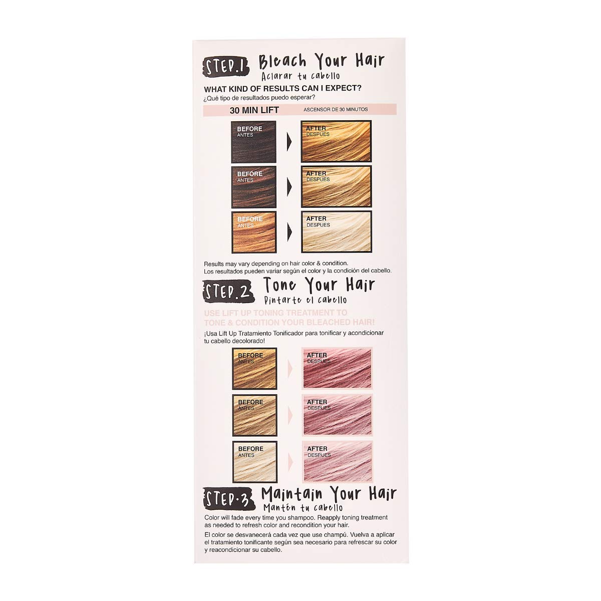 KISS Lift Up Complete Hair Bleach Kit with Revitalizing Plex Serum, Strengthen and Protect Hair