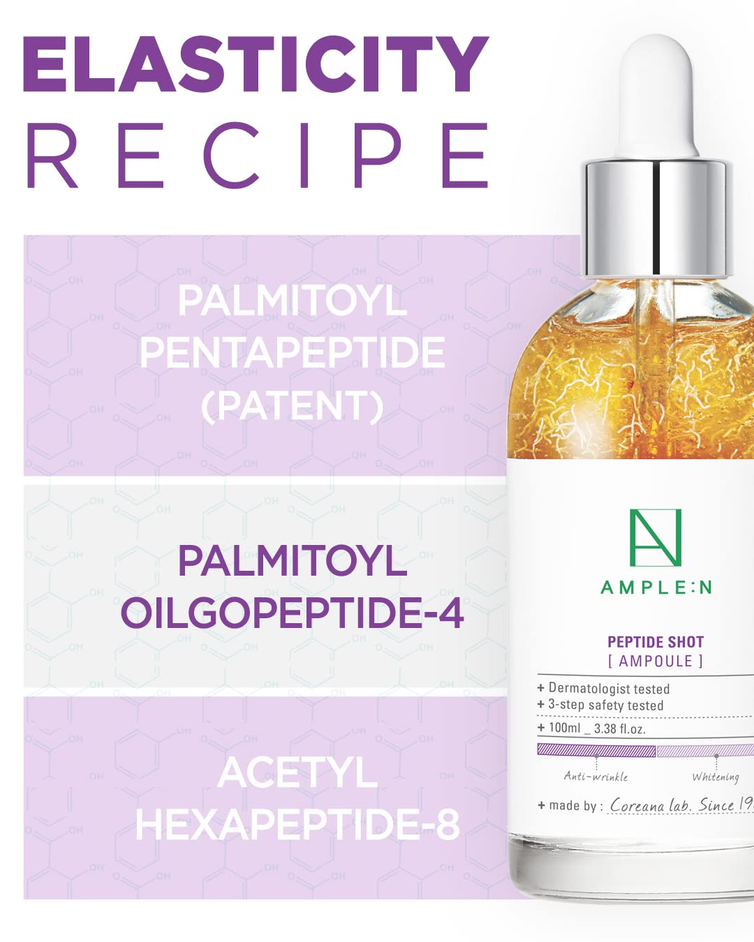 AMPLE:N Peptide Shot Ampoule - Anti-Aging Face Ampoule with Peptide Threads to Minimize Wrinkles