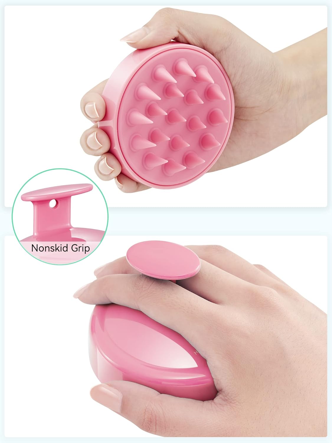 HEETA Scalp Massager Hair Growth, Soft Silicone Scalp Scrubber Shampoo Brush for Exfoliation
