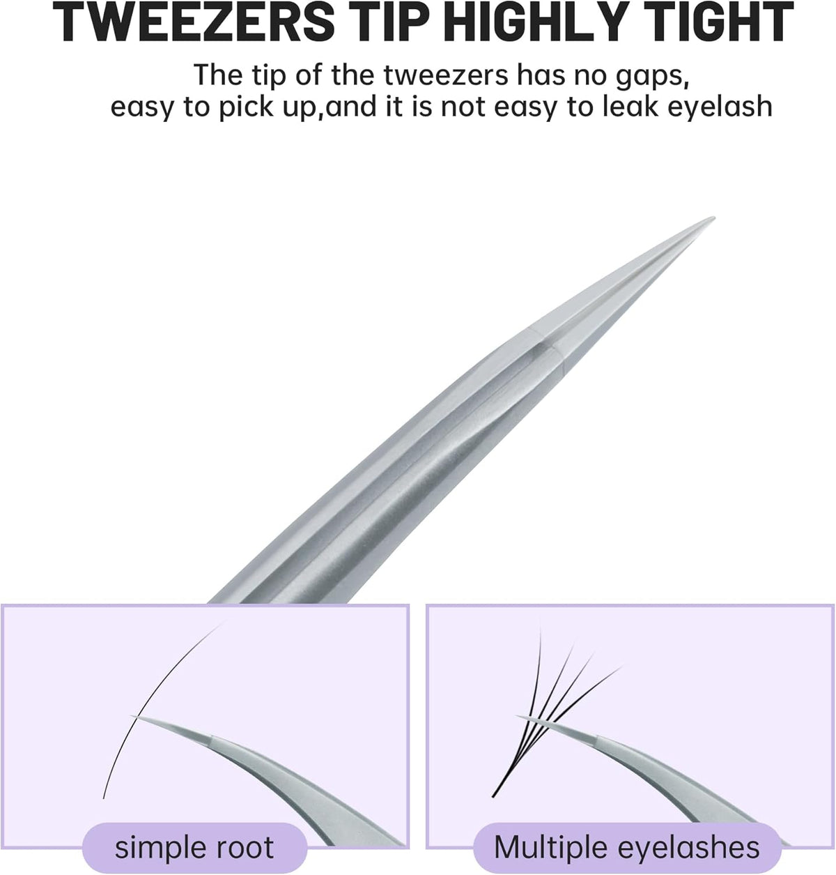 High Precision Lash Tweezers for Individual and Volume Eyelash Extensions Premium Stainless Steel