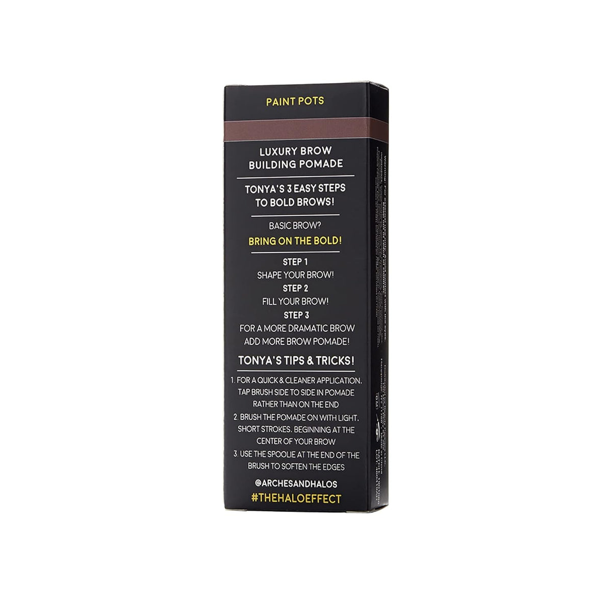 Arches and Halos Luxury Brow Building Pomade - Vegan Eyebrow Pomade - Creamy, Long Wearing Color