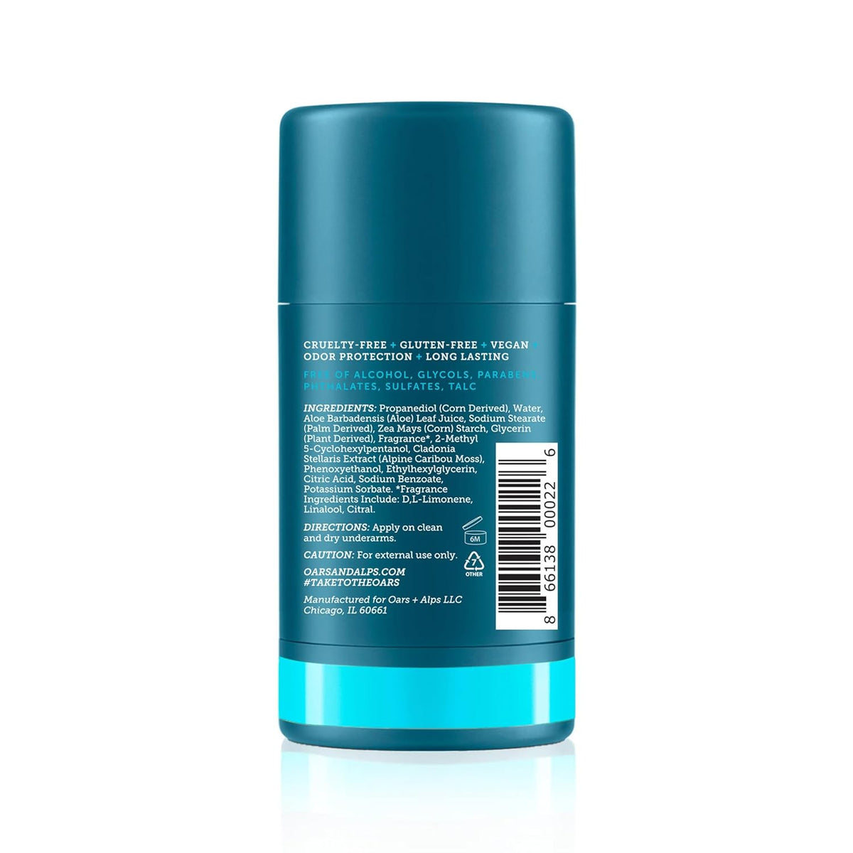 Oars + Alps Natural Deodorant for Men & Women, Aluminum Free Deodorant for Men, Dermatologist