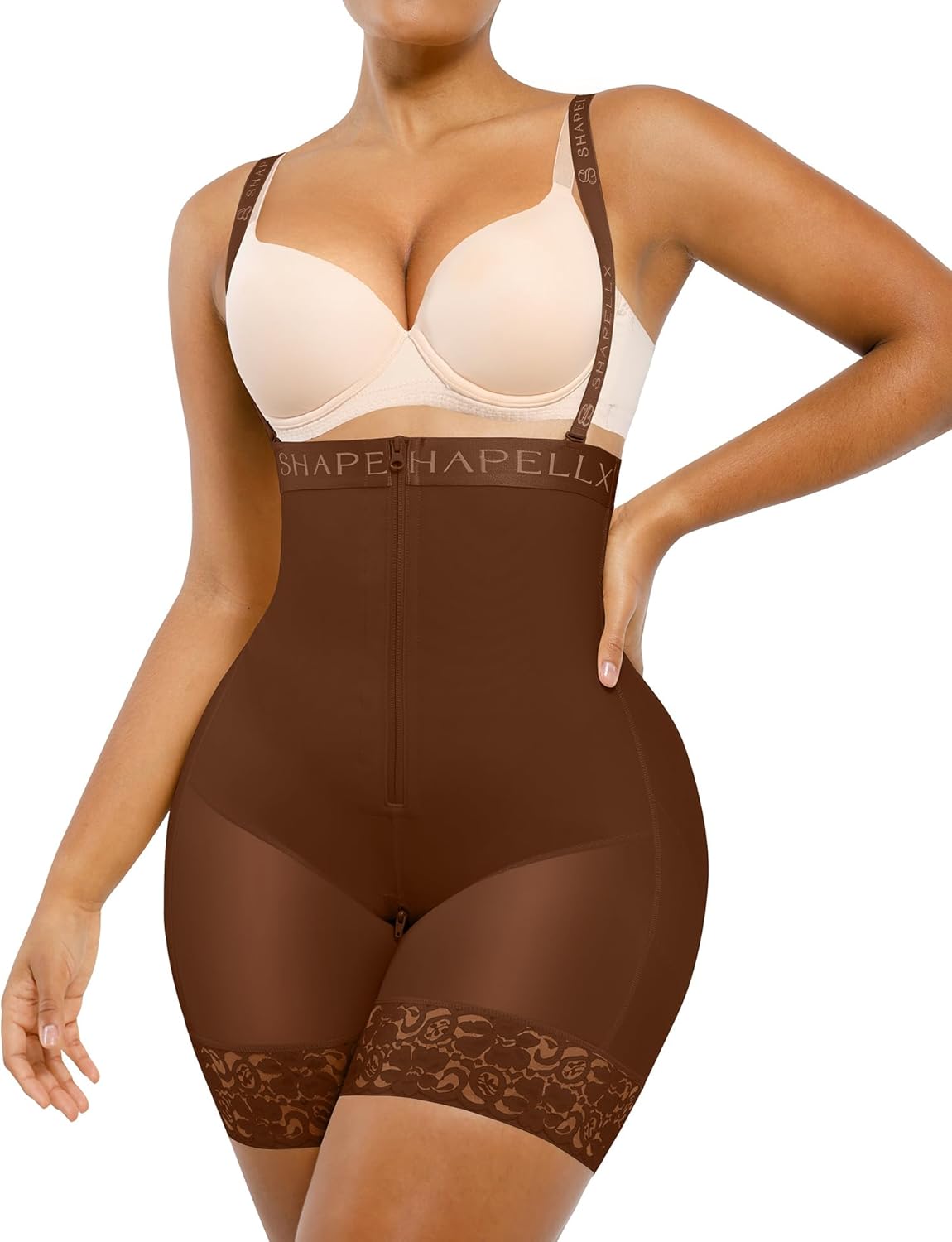 SHAPELLX Shapewear for Women Tummy Control Faja Body Shaper Butt Lifting Plus Size Shapewear