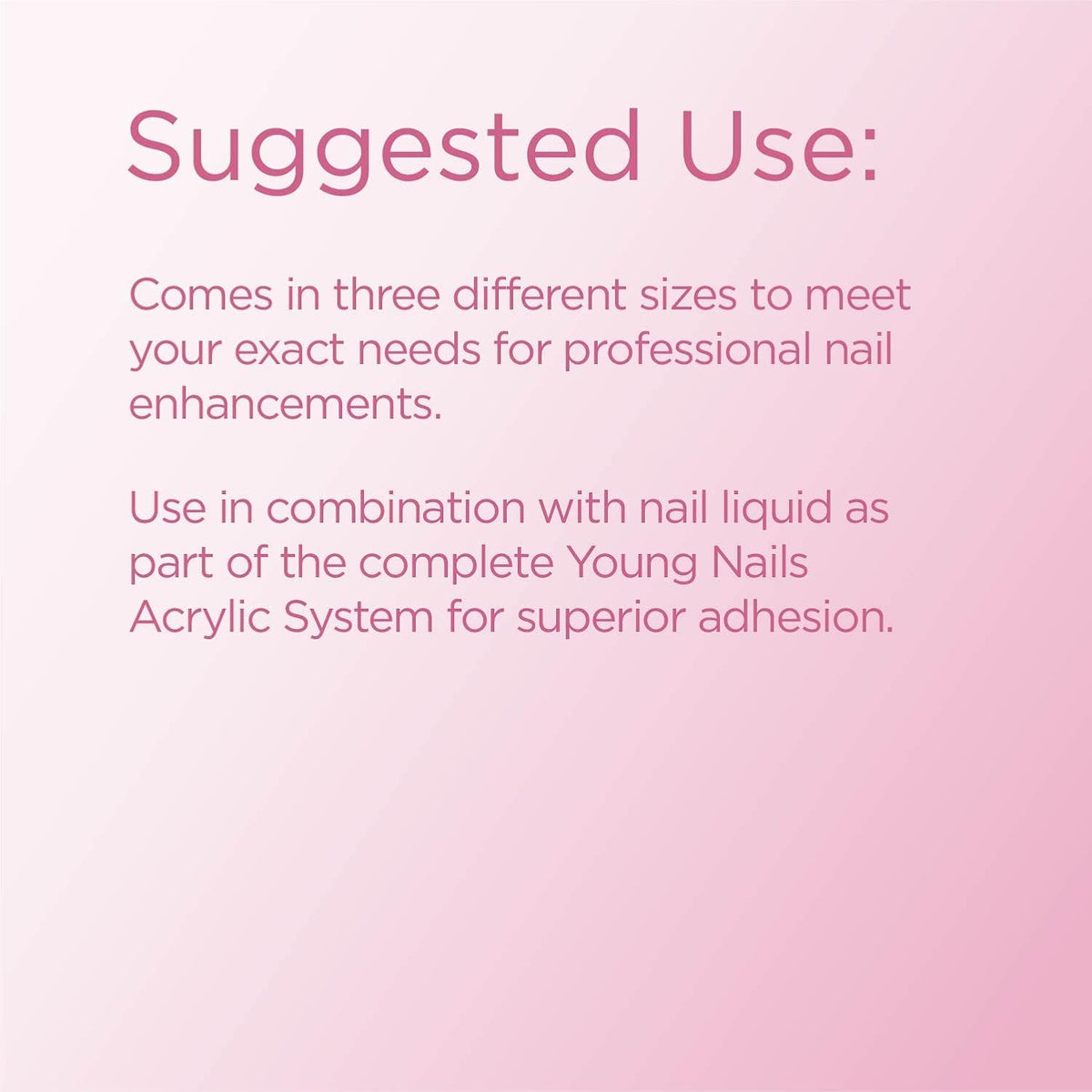Young Nails Acrylic Cover Powder - Self-Leveling Acrylic Nail Powder, Clear Nude Pink White Acrylic