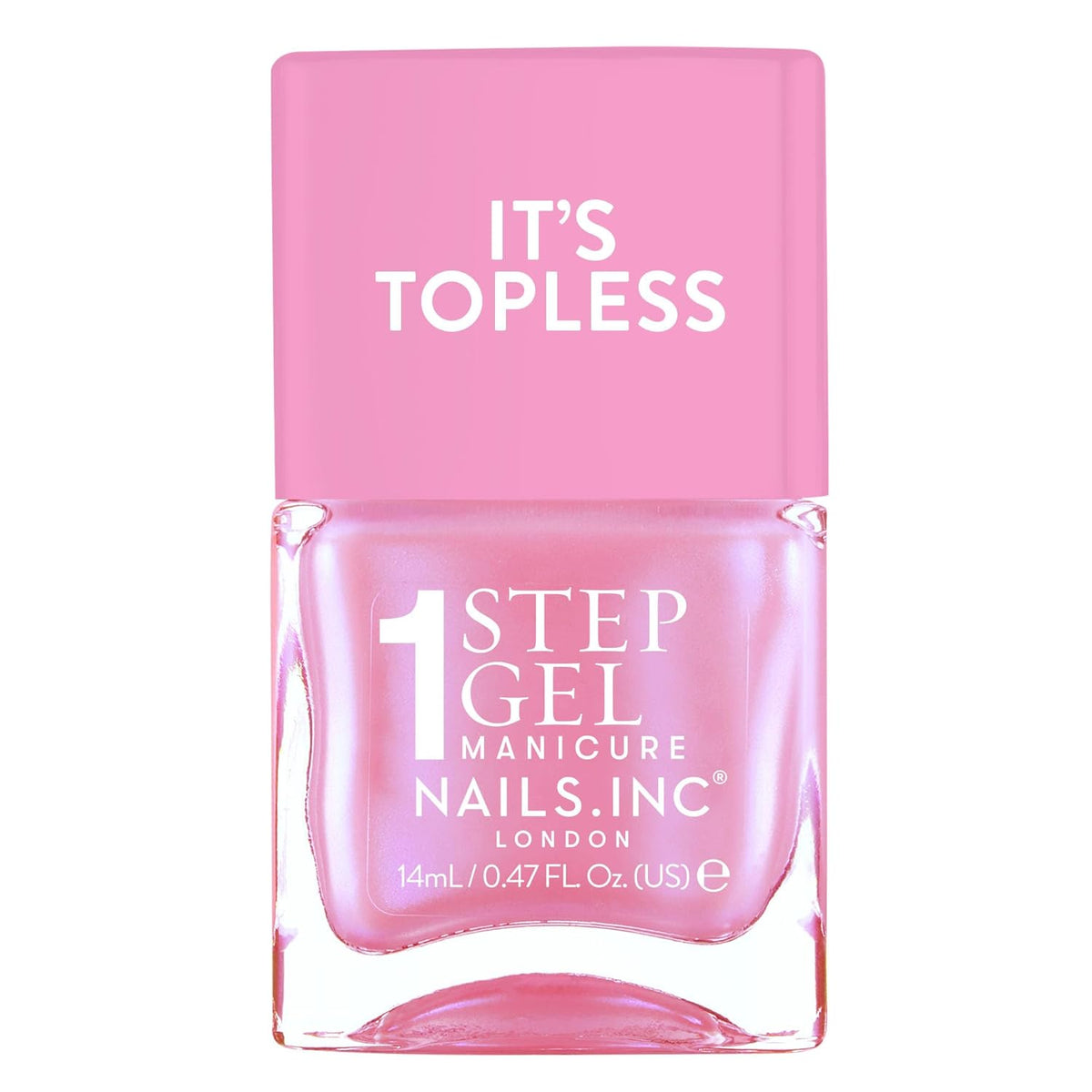 Nails Inc It's Topless Gel-Like Nail Polish, 4-in-1 Base Coat, Treatment, Color, Top Coat, Long