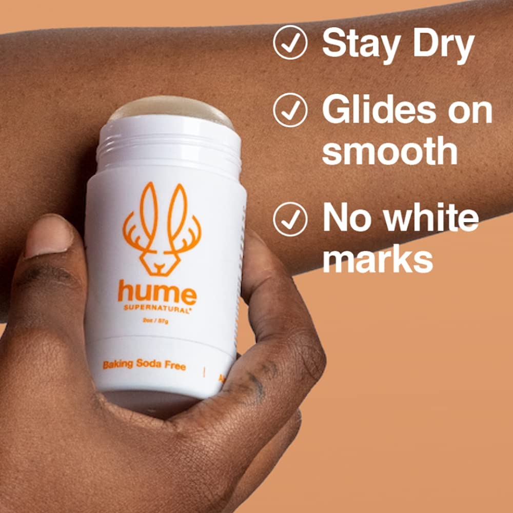 Hume Supernatural Aluminum Free Deodorant for Women & Men - Safe for Sensitive Skin - Probiotic