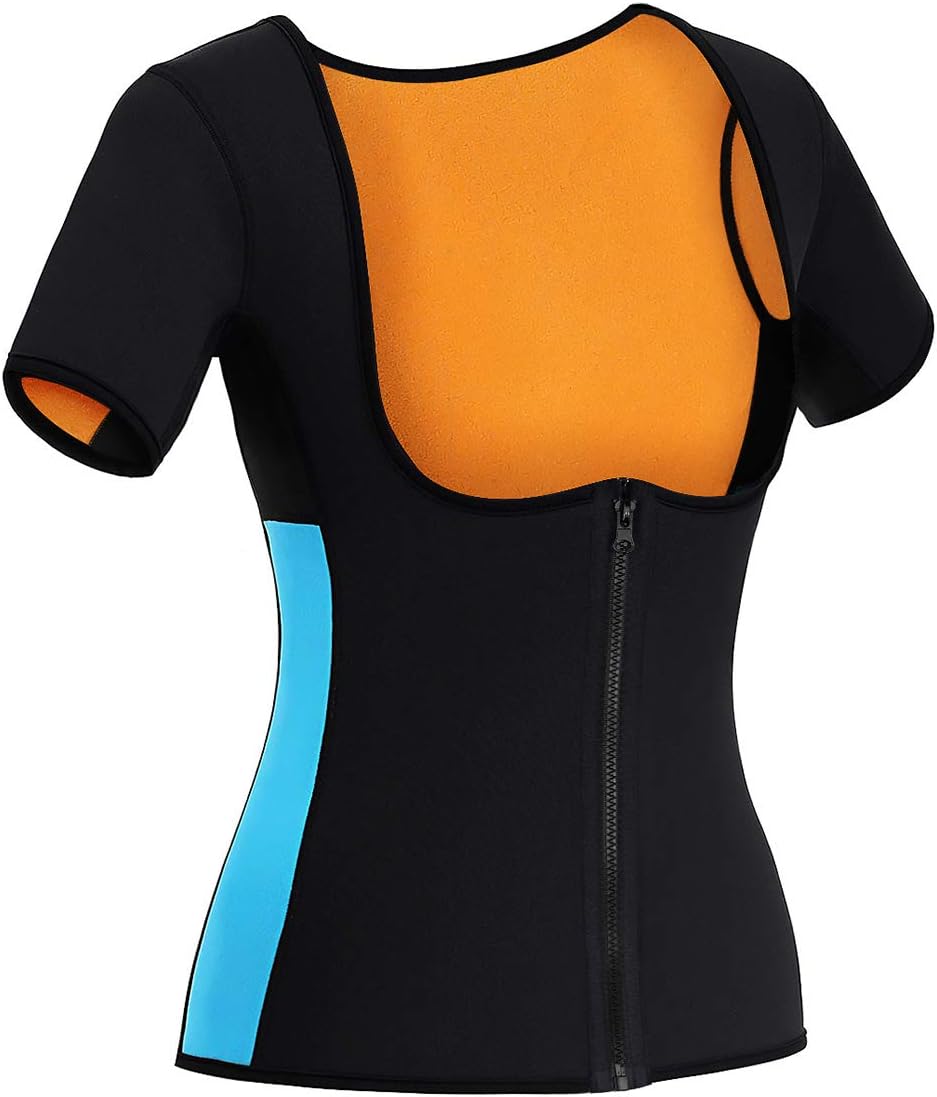 NonEcho Women Sauna Body Shaper Sweat Suit Sleeve Spa Cami Hot Neoprene Slimming Workout Vest Waist
