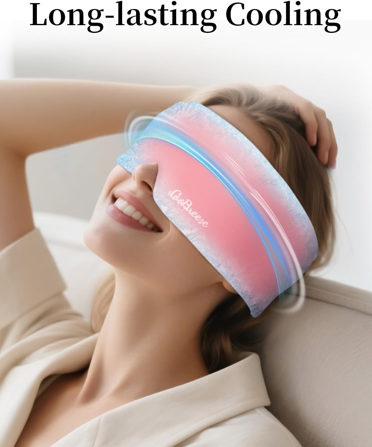 Cooling Eye Mask for Puffy Eyes, Headache and Migraine Relief Gel Eye Mask, for Headache