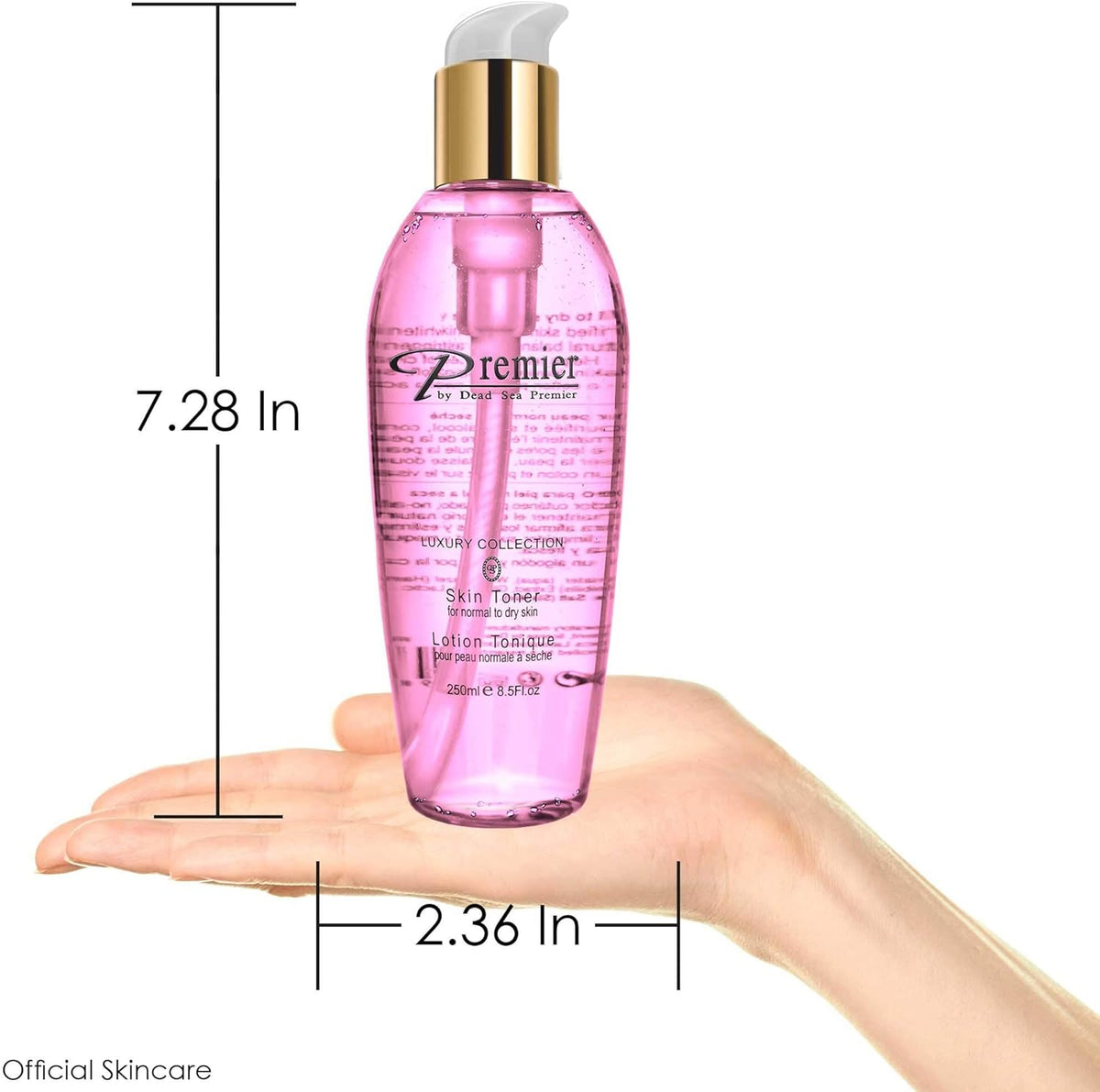 Premier Dead Sea Skin Toner Normal To Oily Skin, pH 5.5 balancing, alcoholic cleanser that is mild
