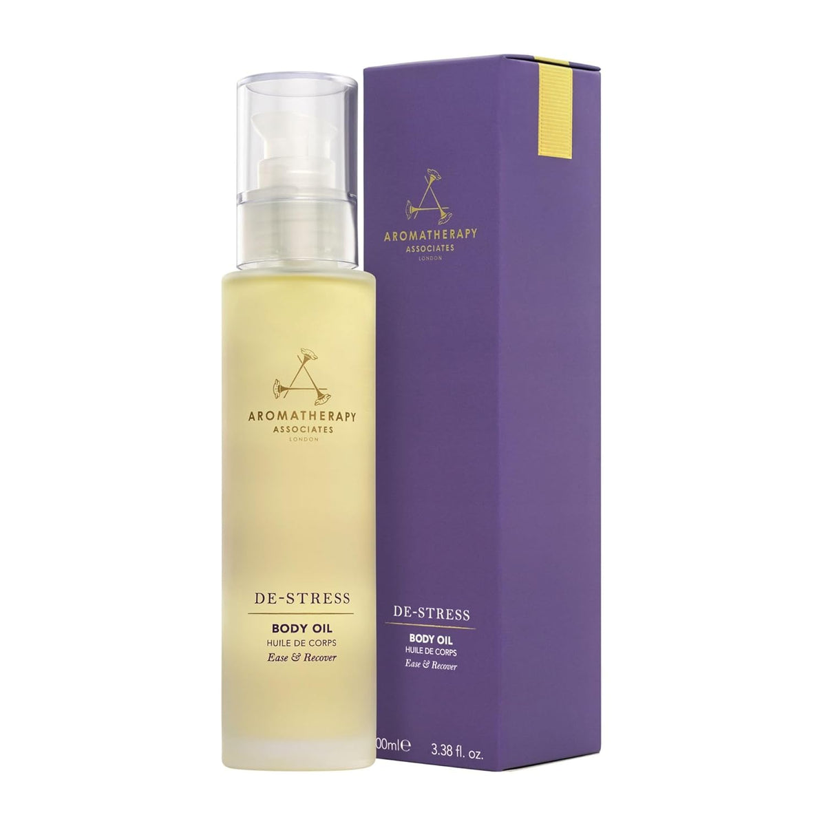 Aromatherapy Associates De-Stress Body Oil Made with Ginger and Rosemary Essential Oils and Arnica