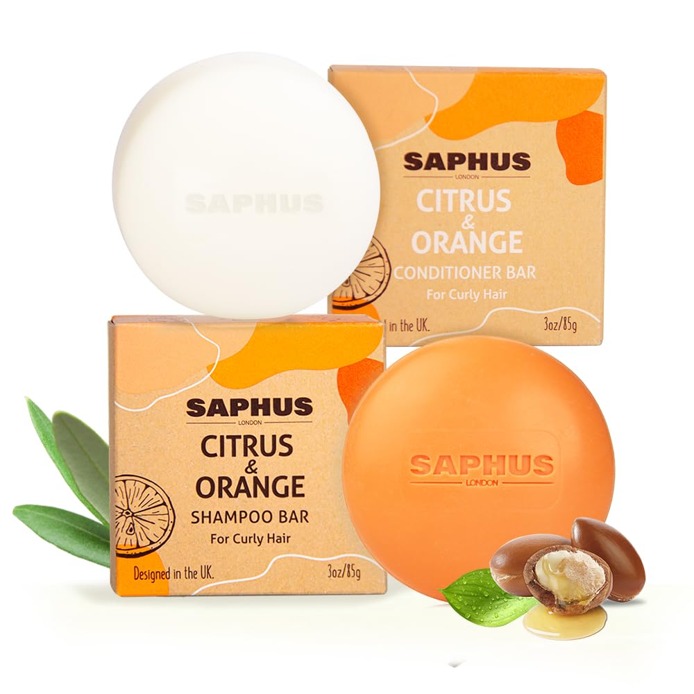 Argan Oil Bar Shampoo and Conditioner Set for Strengthening, Cleansing & Moisturizing Dry & Curly