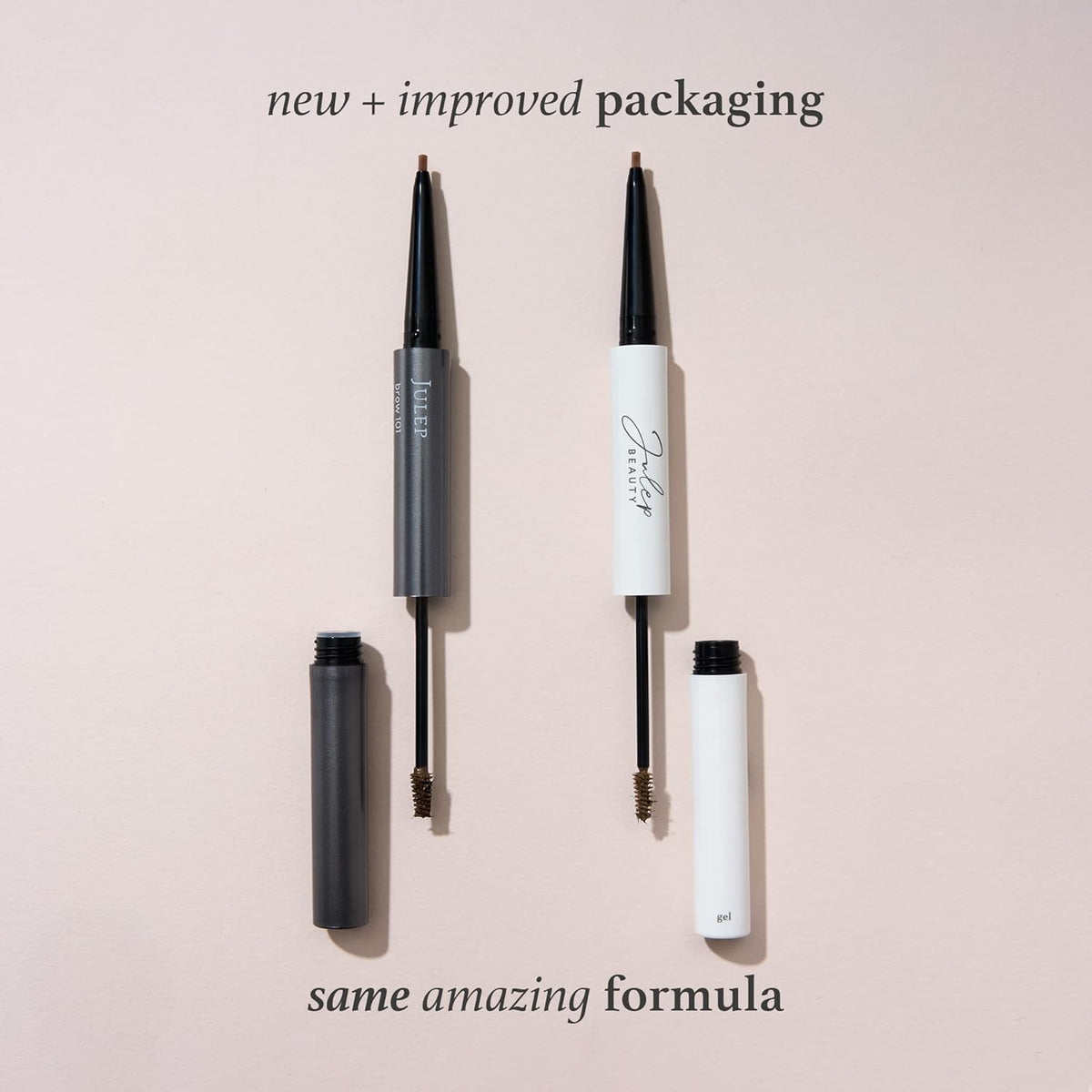 Julep Brow 101 Sculpting Pencil & Tinted Brow Gel Set - Dual-Ended Eyebrow Tool with Brush and