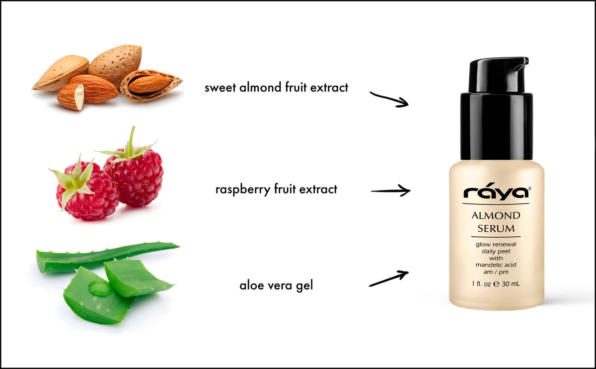 RAYA Almond Serum (508) | Exfoliating Facial Peel for Combination and Oily Skin | Helps Minimize
