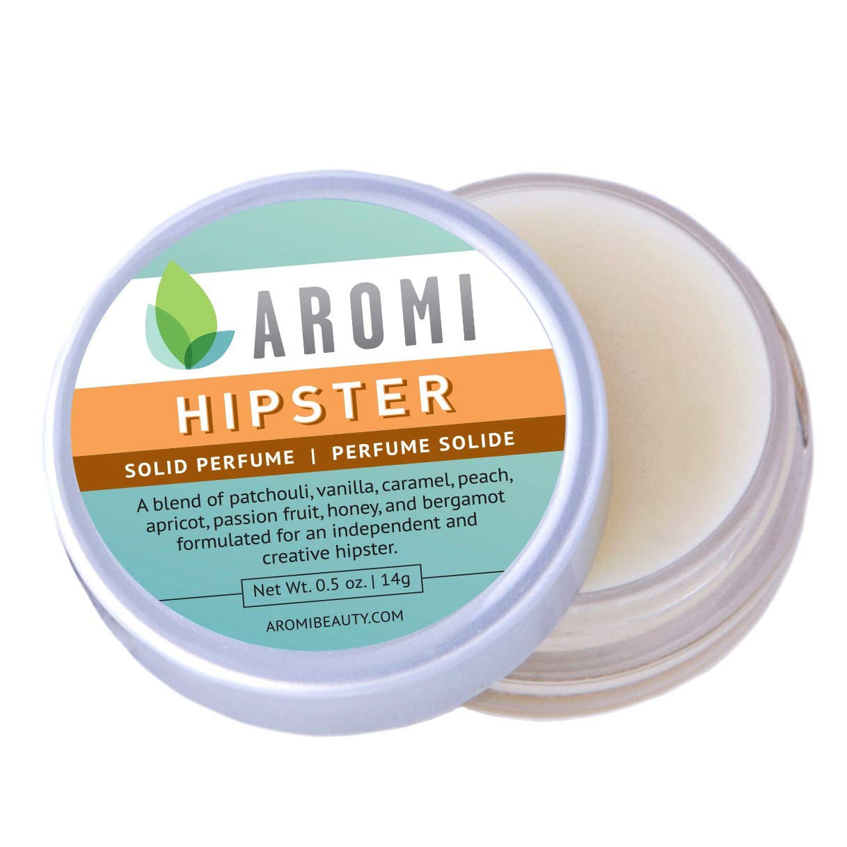 Aromi Hipster Solid Perfume | Earthy, Fruity Fragrance, Vegan, Cruelty-free, Patchouli, Vanilla
