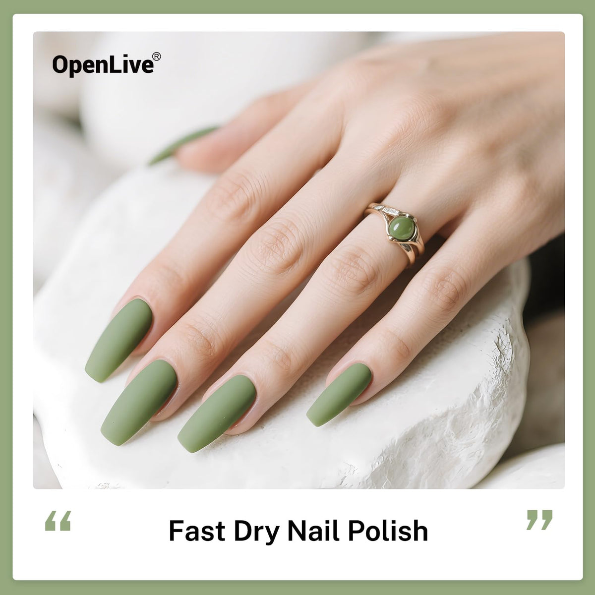 16.5ml Sage Green Nail Polish Large Volume Quick Drying Nail Polish, Fast Drying and Long Lasting