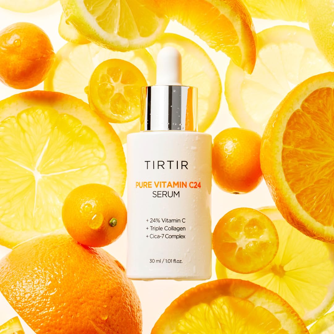 TIRTIR Pure Vitamin C 24% Face Serum – Dark Spot Remover for Sensitive Skin with Collagen Anti