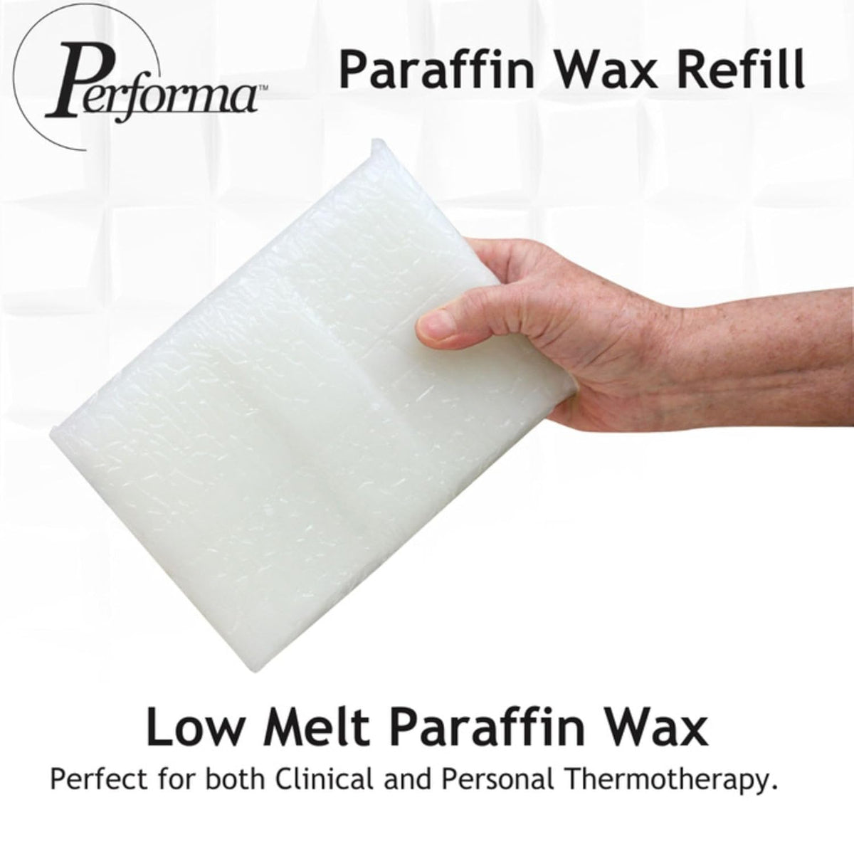 Performa Paraffin Wax Refill, 1 Pound Unscented Blocks, Case of 6, Paraffin Bath Wax, Medical Grade