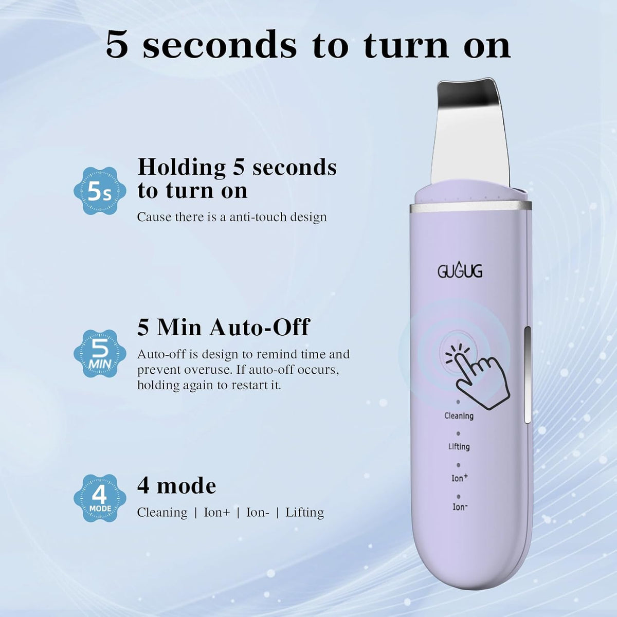 GUGUG Skin Scrubber Face Spatula Skin Spatula Pore Cleaner Blackhead Remover Tools for Facial Deep