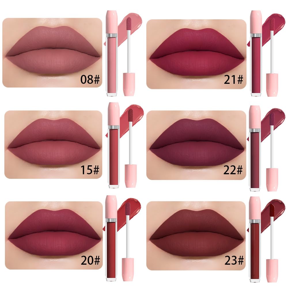 BINGBRUSH Super Matte Longwear No-Budge Stay On Smudge Proof Liquid Lipstick Long Lasting Makeup