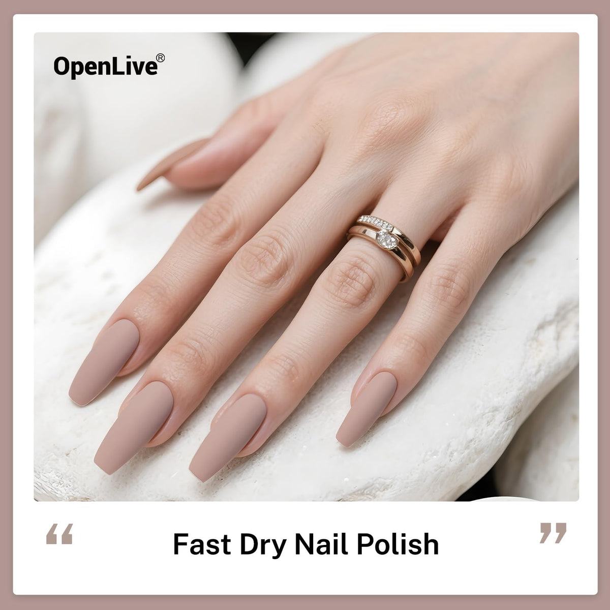 16.5ml Light Brown Nail Polish Large Volume Quick Dry Nail Polish, Long Lasting Shine, Fingernail