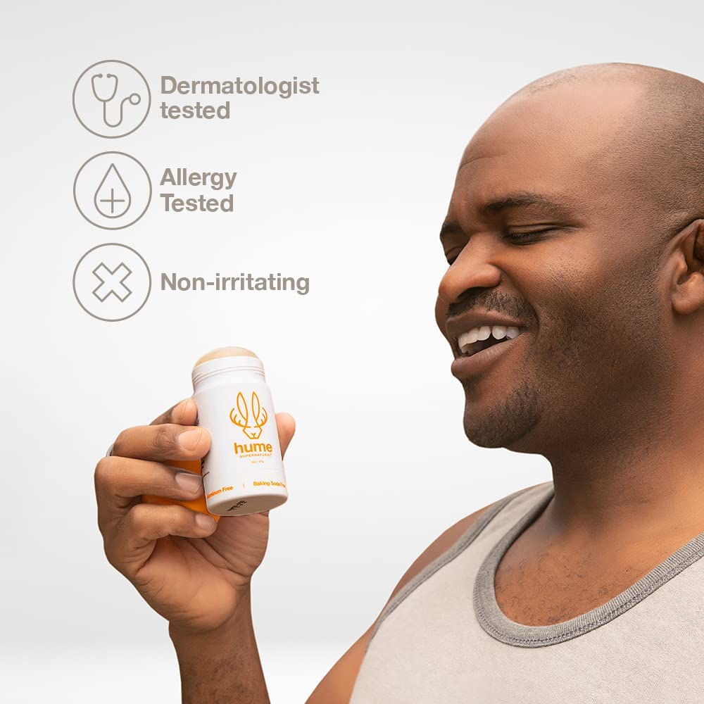 Hume Supernatural Aluminum Free Deodorant for Women & Men - Safe for Sensitive Skin - Probiotic