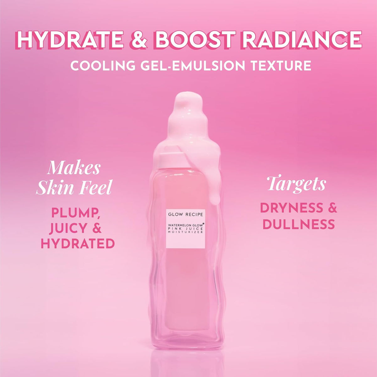 Glow Recipe Pink Juice Water Gel Face Moisturizer for Women, Men & Teens - Hydrating Hyaluronic