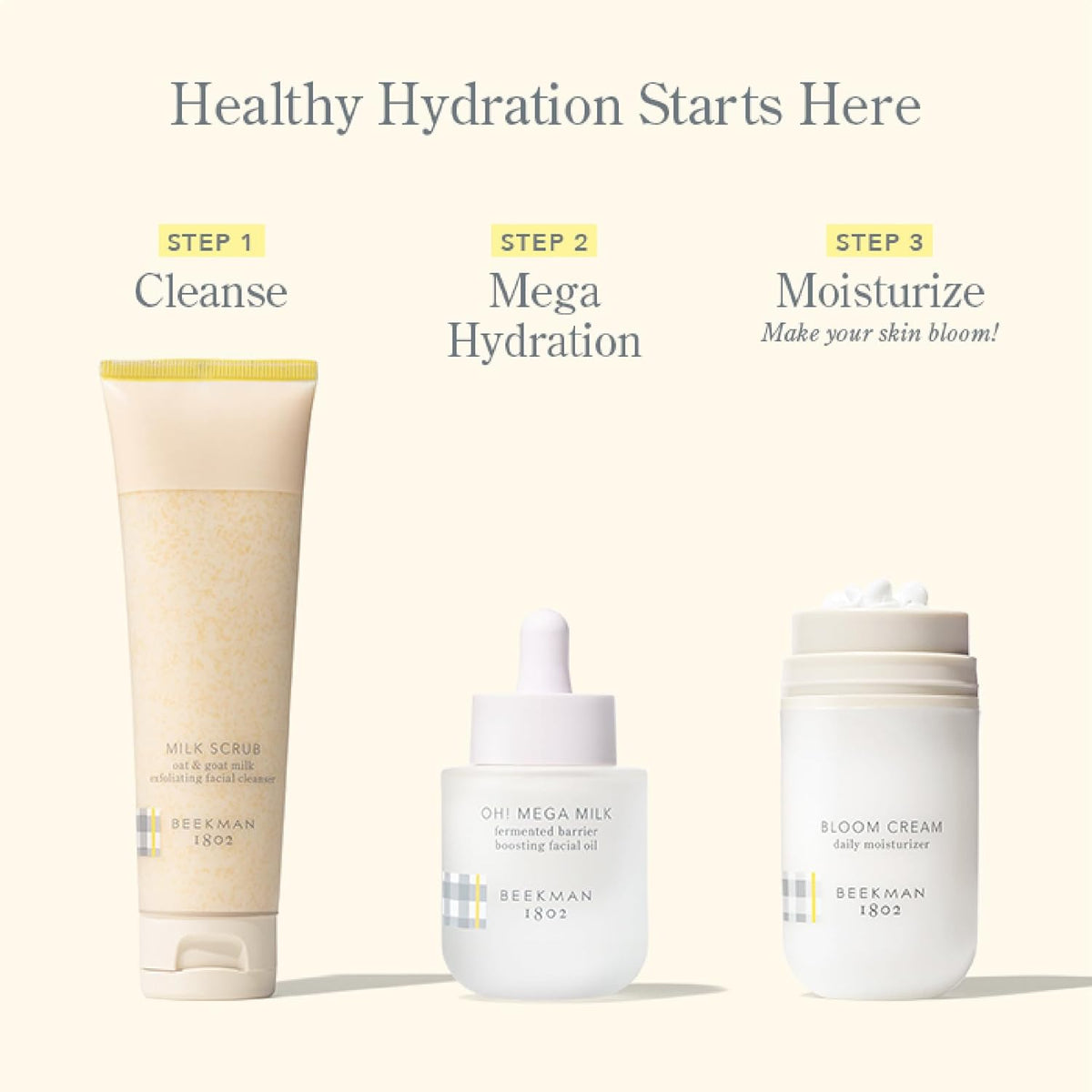 Beekman 1802 Oh Mega Milk Facial Oil - Hydrating Vitamin C & Niacinamide Serum - Repairs Skin