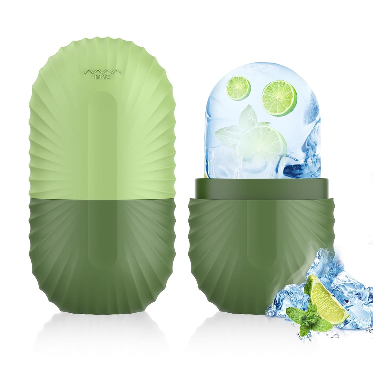 Ice Roller for Face and Eye, Silicone Ice Facial Roller Ice Holder, Face Ice Mold Skin Care, Face