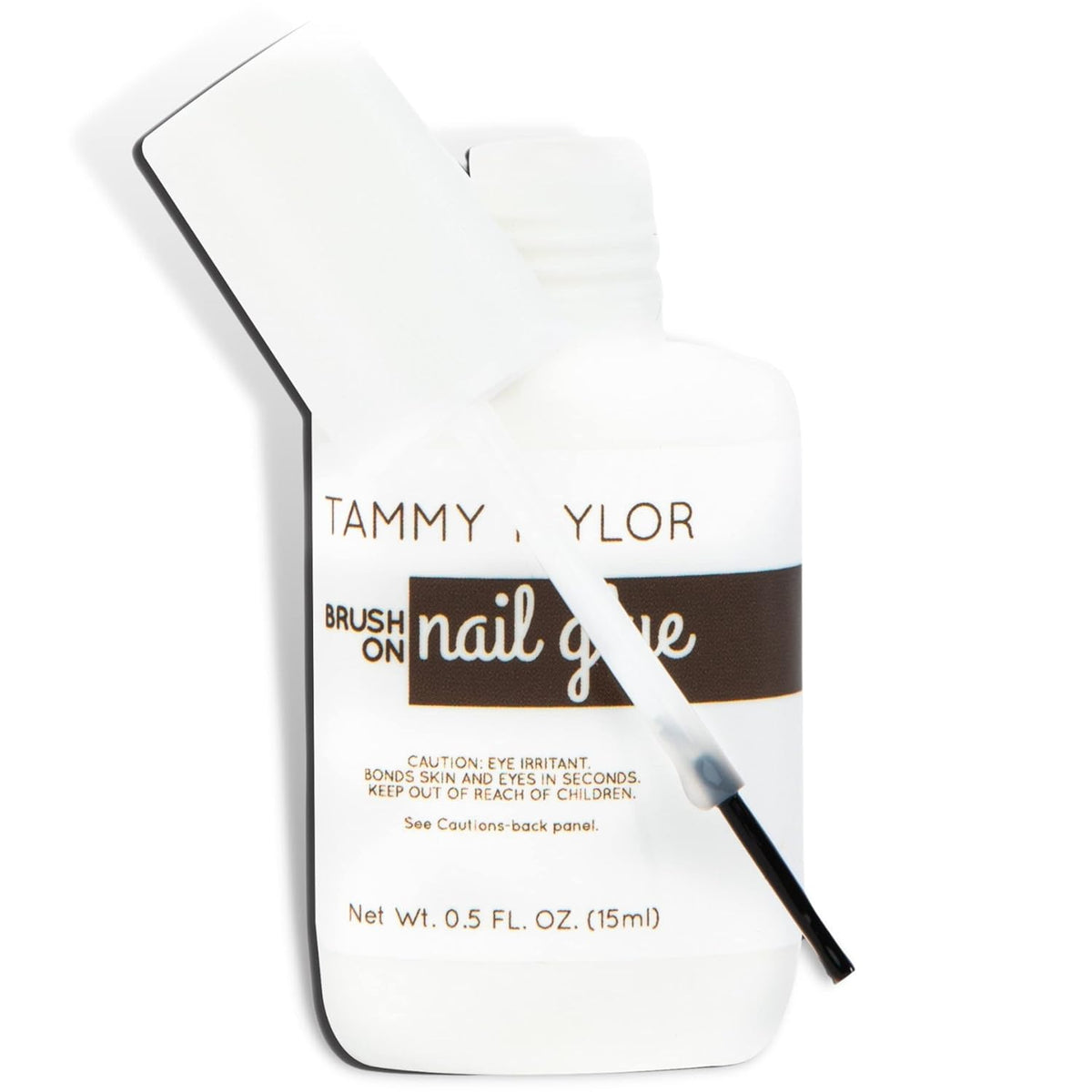 Tammy Taylor Brush On Nail Glue | Dry-Clear Gel Nail Glue for Press on Nails, Acrylics, Tips and