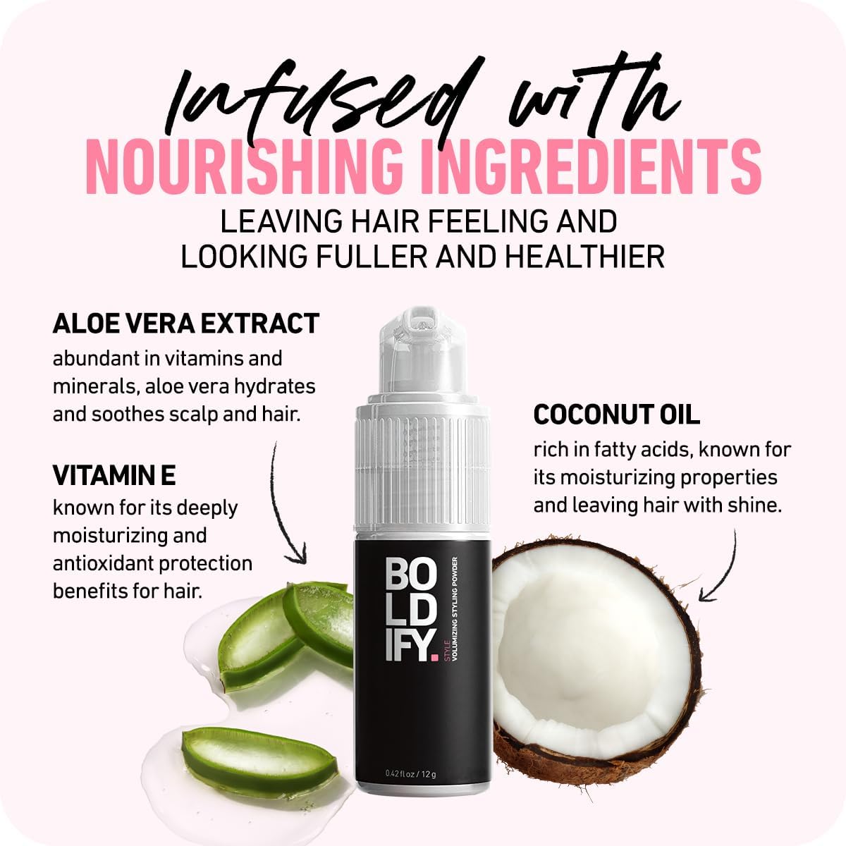 BOLDIFY Hair Texture Powder and Volumizer - Styling for Thinning Hair - Volumizing Powder for Women