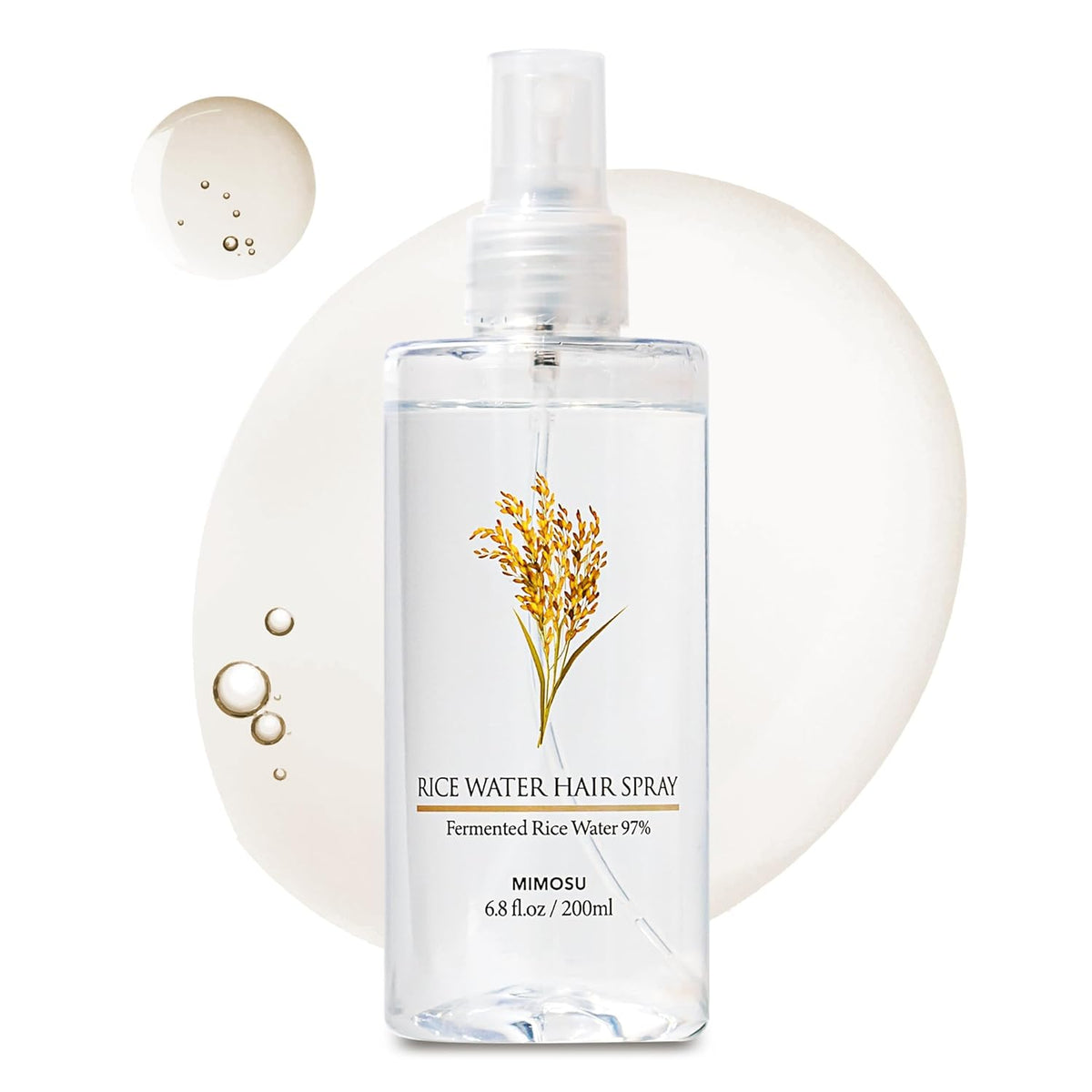 mimosu 97% Rice Water Hair Growth Spray - Fermented Rice Water & Biotin Serum, PHA Toner, Korean