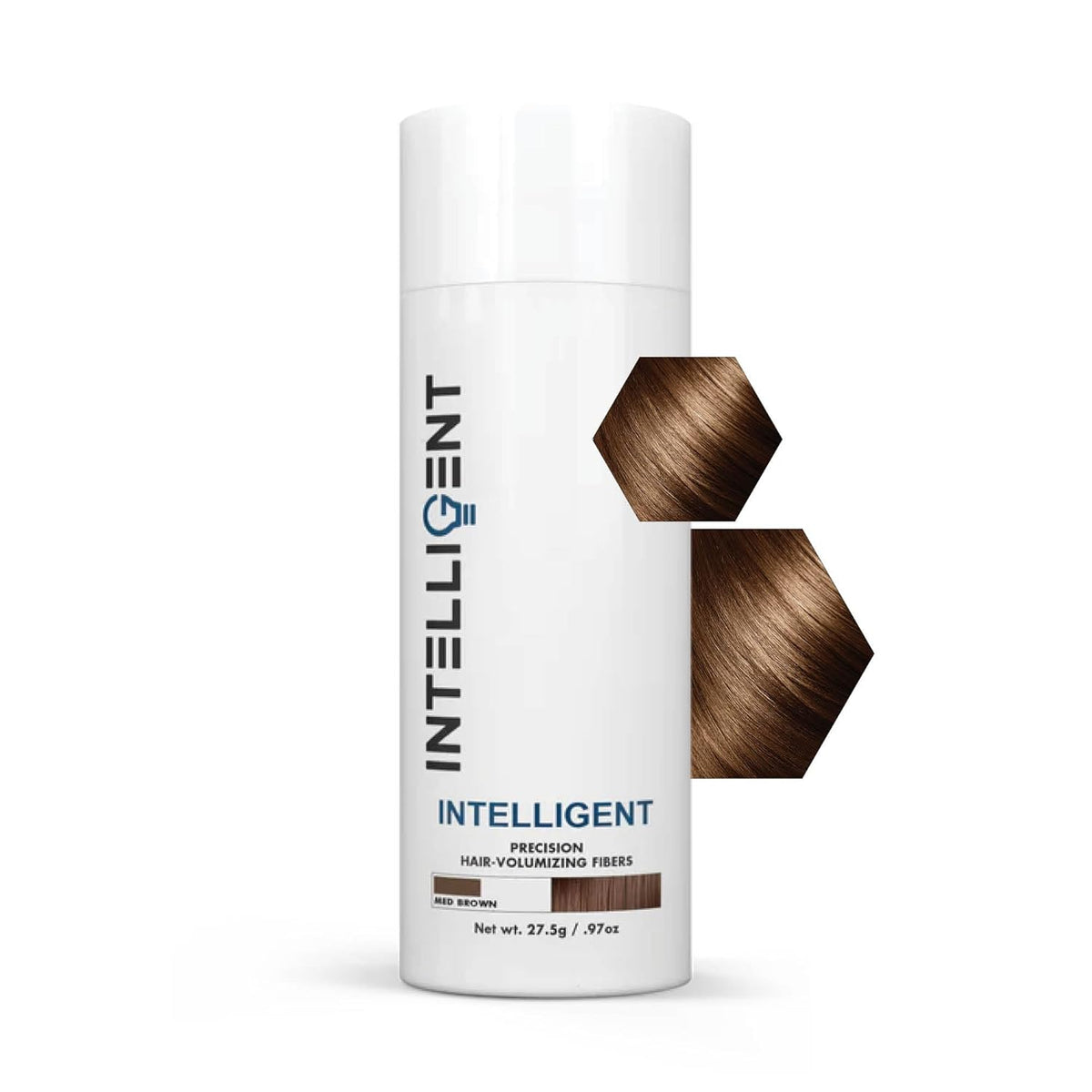 Intelligent Precision Hair-Volumizing Fibers (Medium Brown) | Undetectably Fill in Thinning Hair |