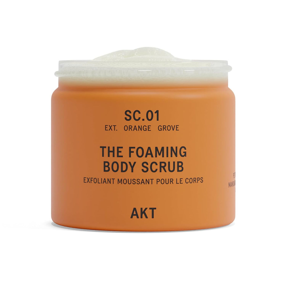 AKT The Foaming Body Scrub 8.4 Fl Oz, Skin Exfoliator, Body Scrub with Rice & Sugar, Papaya &