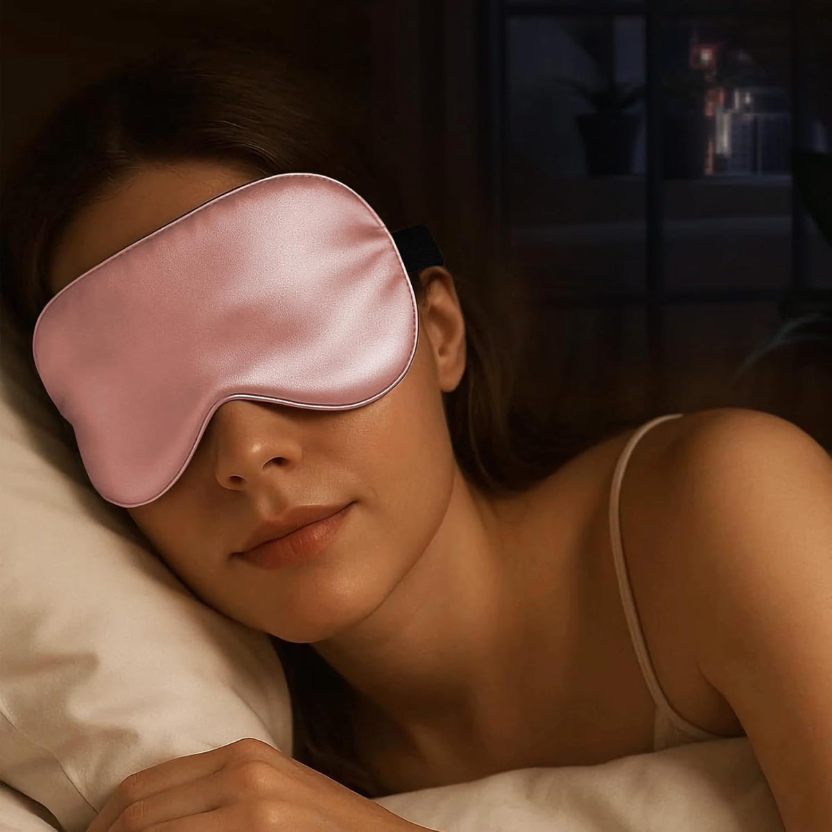 Luxury 22 Momme 100% Mulberry Silk Sleep Mask – 3D Eye Mask with Adjustable Strap, Gentle on Skin