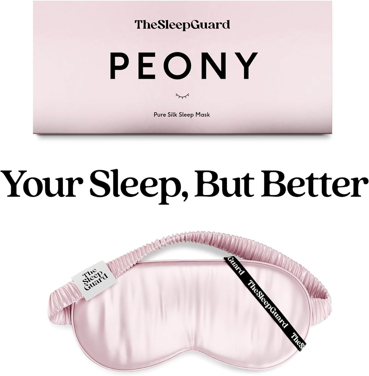 Pure Silk Sleep Mask [100% 6A Mulberry Silk, 22 Momme] Light Blocking Travel Essentials. Eye Masks