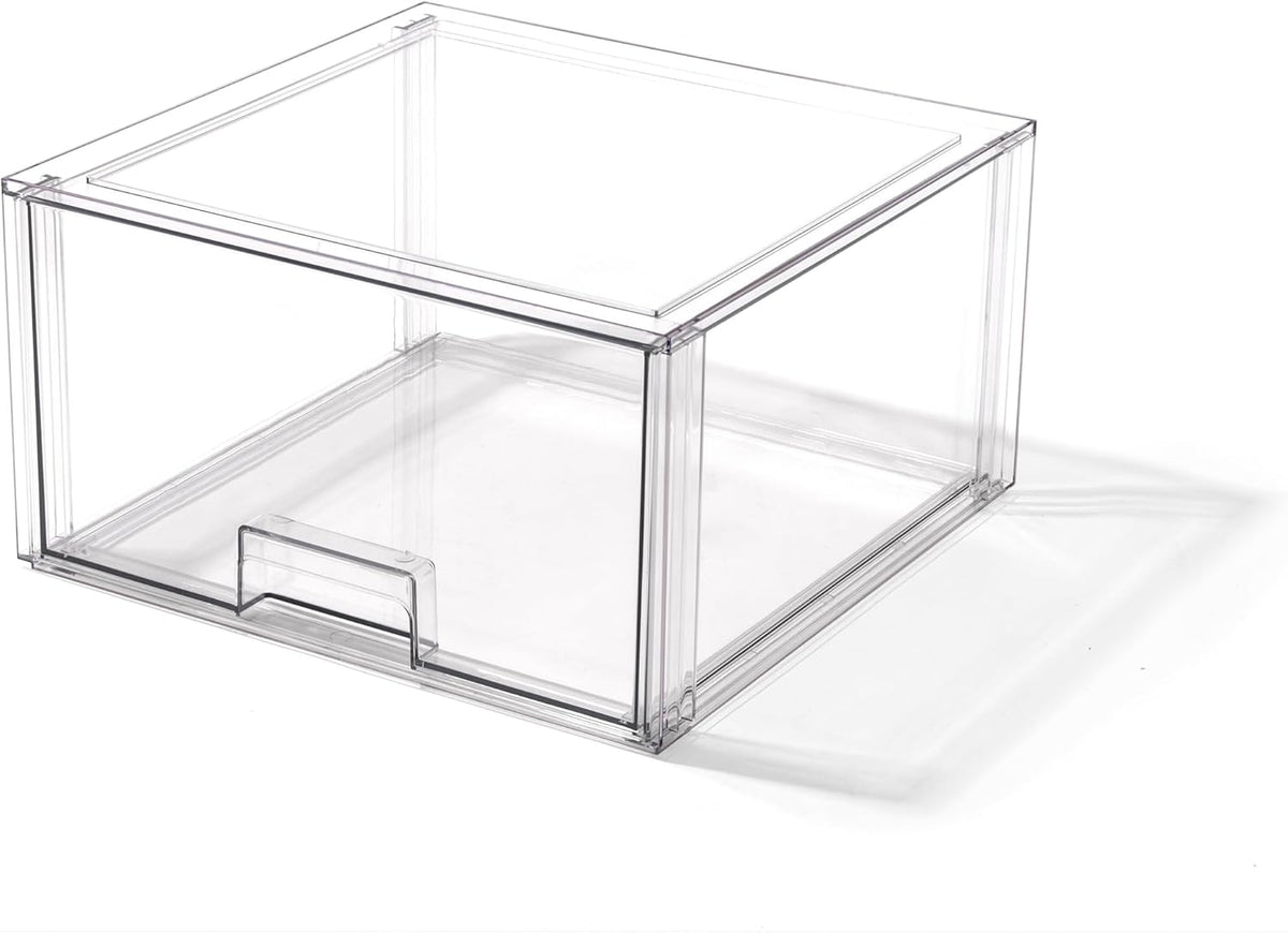BINO | Stackable Storage Drawers, Tall X-Large - Clear | THE CRATE COLLECTION | Storage Bins With