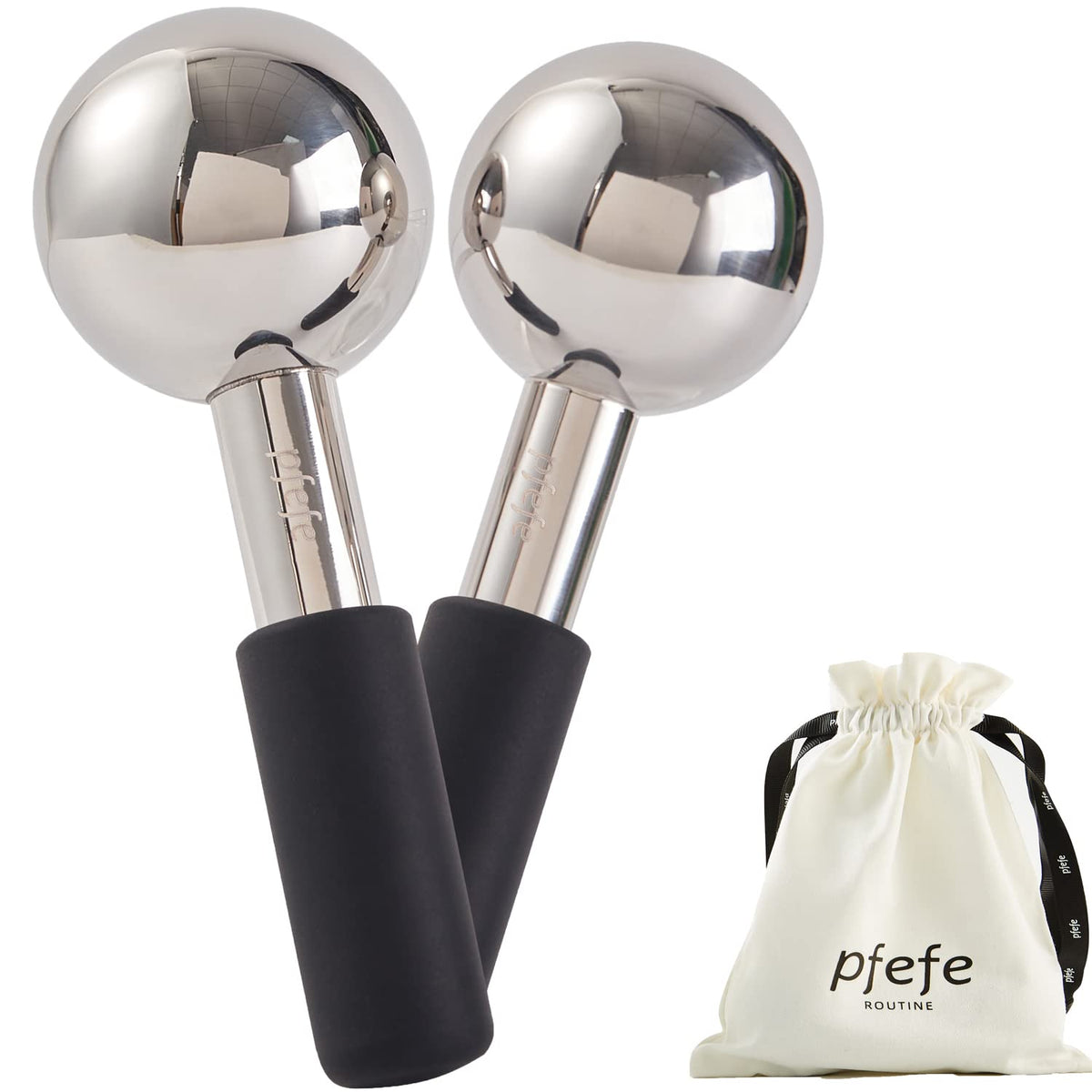 Ice Globes for Face & Eyes, Unbreakable Stainless Steel Cryo Sticks for Beauty Routines, Facials