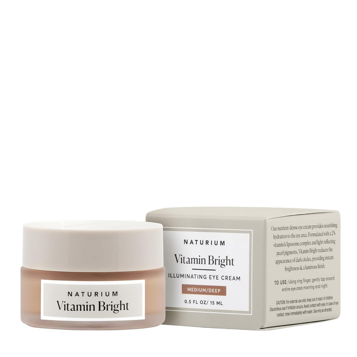 Naturium Vitamin Bright Illuminating Eye Cream, Under Eye Repair Cream for Dark Circles, with